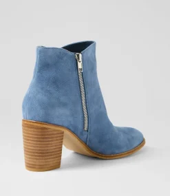 Women TOP END Boots-Tingly Denim Suede Ankle Boots