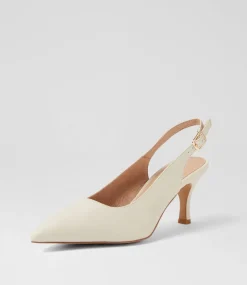 Women DIANA FERRARI Heels-Tiyena Cream Leather Heels
