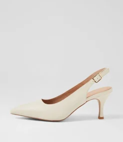Women DIANA FERRARI Heels-Tiyena Cream Leather Heels