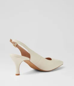 Women DIANA FERRARI Heels-Tiyena Cream Leather Heels