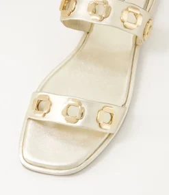 Women DIANA FERRARI Flats|Sandals-Todri Gold Leather Sandals