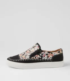 Women I LOVE BILLY Sneakers-Tonki Black Floral Sneakers