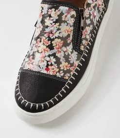 Women I LOVE BILLY Sneakers-Tonki Black Floral Sneakers