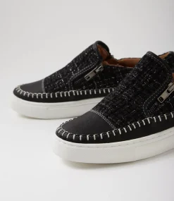 Women I LOVE BILLY Sneakers-Tonki Black Tweed Fabric Sneakers