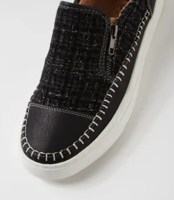 Women I LOVE BILLY Sneakers-Tonki Black Tweed Fabric Sneakers