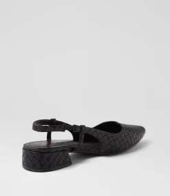 Women I LOVE BILLY Flats-Torranzi Black Emboss Flat Shoes