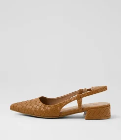Women I LOVE BILLY Flats-Torranzi Tan Emboss Flat Shoes