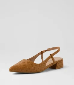 Women I LOVE BILLY Flats-Torranzi Tan Emboss Flat Shoes