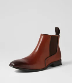 COLORADO Boots|Dress Shoes-Torrent Cognac Leather Chelsea Boots