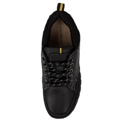 COLORADO Casuals-Tory Black Leather Flat Shoes