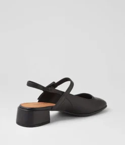 Women SUPERSOFT Flats|Comfort-Tracei Black Leather Heels