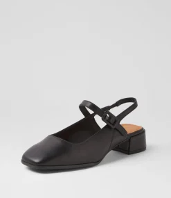 Women SUPERSOFT Flats|Comfort-Tracei Black Leather Heels