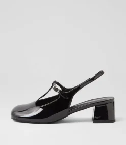 Women I LOVE BILLY Heels-Treatie Black Patent Pu Heels