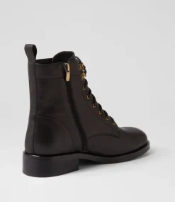 Women DIANA FERRARI Boots-TREMENDON DF BLACK LEATHER