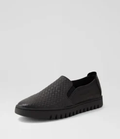 Women SUPERSOFT Comfort|Flats-Tryons Black Leather Flat Shoes