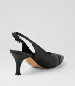 Women DIANA FERRARI Heels-Tunder Black Leather Heels