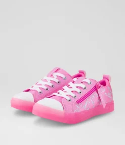 SKECHERS Sport School Shoes-Twinkle Sparks Ice Junior Pink Sneakers