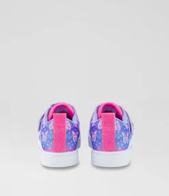 SKECHERS Sport School Shoes-Twinkle Sparks Junior Lavender Multi Sneakers