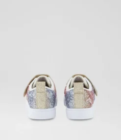 SKECHERS Sport School Shoes-Twinkle Sparks Sequin F Junior Silver Gold Sneakers