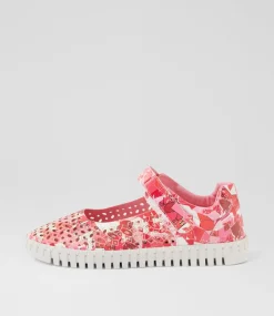 Women I LOVE BILLY Flats-Ulisha Pink Angles Flat Shoes