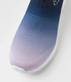 Women SKECHERS Sneakers-Ultra Flex 3 Beauty Blend Navy Lavender Mesh Sneakers