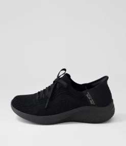 Women SKECHERS Sneakers-Ultra Flex 3 Black Fabric Sneakers