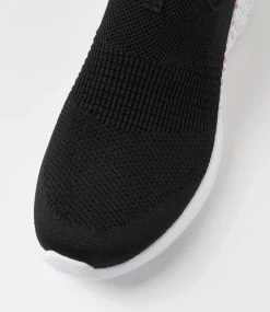 Women SKECHERS Sneakers-Ultra Flex 3 Bloom On Black Multi Mesh Sneakers