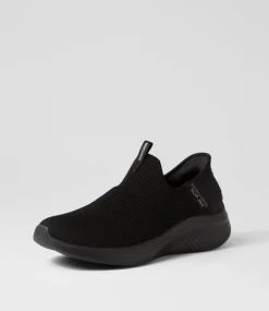 Women SKECHERS Sneakers-Ultra Flex 3 Cs Black Fabric Sneakers