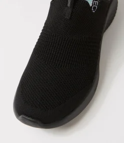 Women SKECHERS Sneakers-Ultra Flex 3 Cs Black Fabric Sneakers