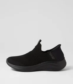 Women SKECHERS Sneakers-Ultra Flex 3 Cs Black Fabric Sneakers