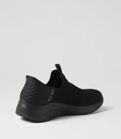 Women SKECHERS Sneakers-Ultra Flex 3 Cs Black Fabric Sneakers