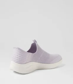 Women SKECHERS Sneakers-Ultra Flex 3 Cs Lavender Fabric Sneakers