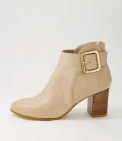 Women TOP END Boots-Umost Camel Leather Ankle Boots