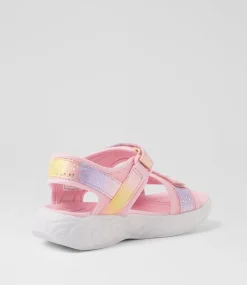 SKECHERS Sport School Shoes-Unicorn Dream Sandal Jnr Light Pink Multi Fabric Sneakers
