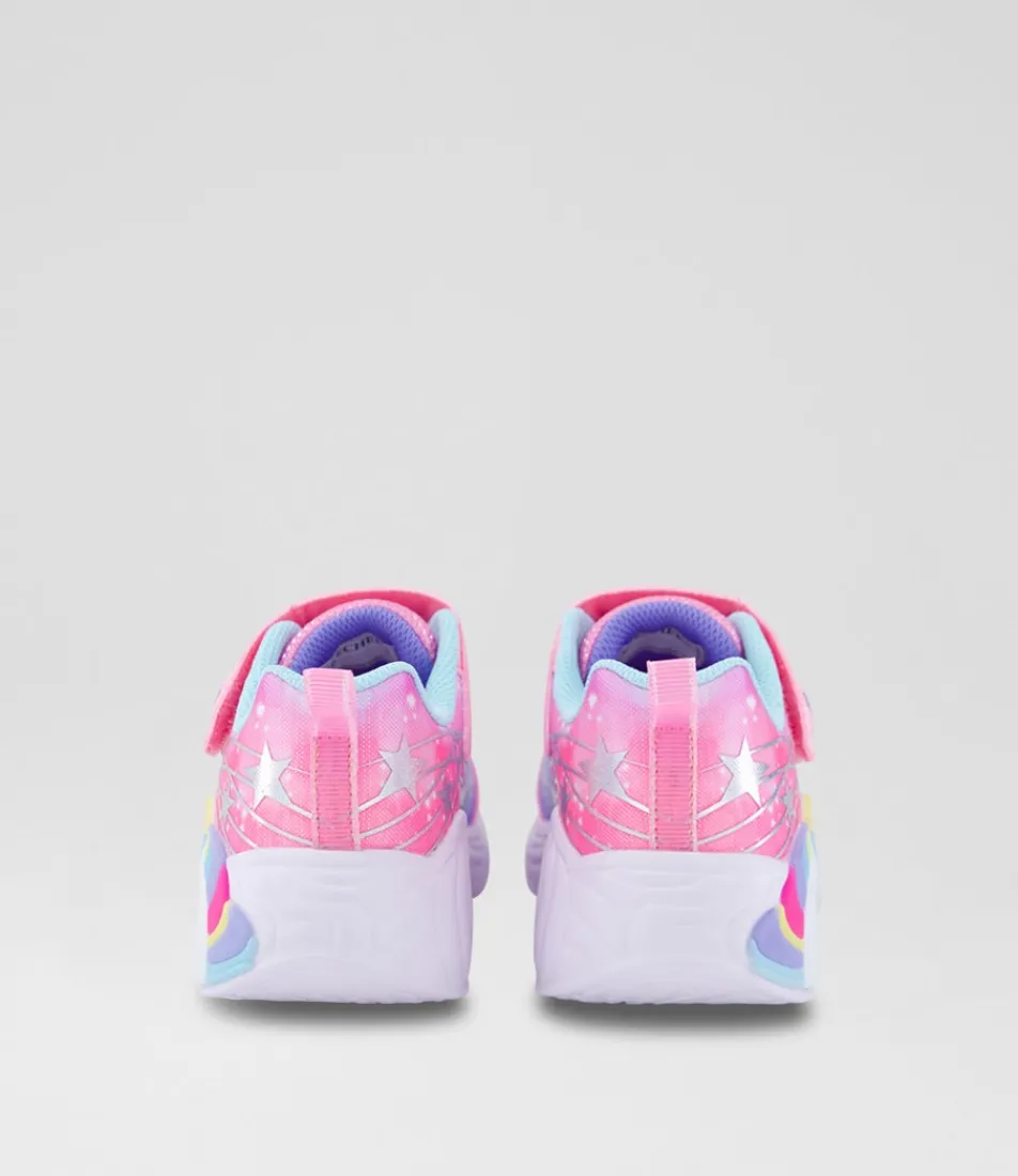 SKECHERS Sport School Shoes-Unicorn Dreams Junior Pink Turquoise Sneakers