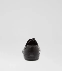 COLORADO Sport School Shoes|Senior School Shoes-Universe Black Leather Sneakers