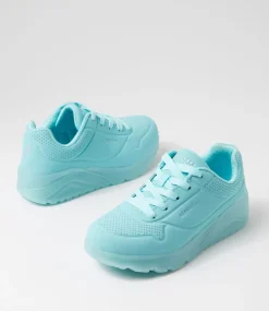 SKECHERS Sport School Shoes-Uno Ice Junior Turquoise Sneakers