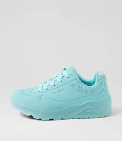 SKECHERS Sport School Shoes-Uno Ice Junior Turquoise Sneakers
