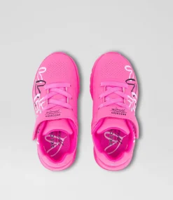 SKECHERS Sport School Shoes-Uno Lite Toddler Hot Pink Multi Sneakers