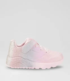 SKECHERS Sport School Shoes-Uno Lite Toddler Light Pink Multi Sneakers