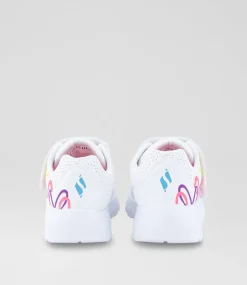 SKECHERS Sport School Shoes-Uno Lite Toddler White Multi Sneakers