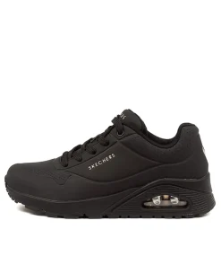 Women SKECHERS Sneakers|Wedges-Uno Stand On Air Black Sneakers