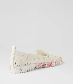Women I LOVE BILLY Sneakers|Flats-Uppie White Rose Flat Shoes