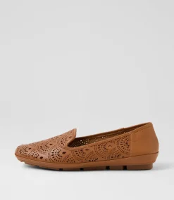 Women SUPERSOFT Comfort|Flats-Valient Dark Tan Leather Flat Shoes