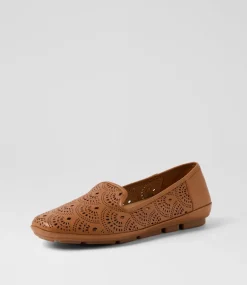 Women SUPERSOFT Comfort|Flats-Valient Dark Tan Leather Flat Shoes