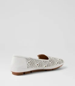 Women SUPERSOFT Comfort|Flats-Valient White Leather Flat Shoes