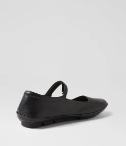 Women SUPERSOFT Comfort|Flats-Valuable Black Leather Flat Shoes