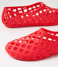 Women I LOVE BILLY Flats-Vantello Red Jelly Flat Shoes