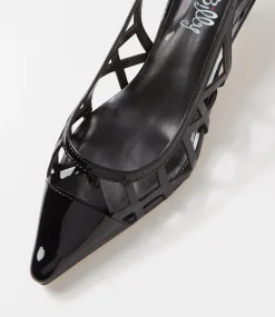 Women I LOVE BILLY Heels-Vanter Black Patent Pu Heels