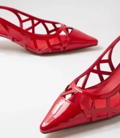 Women I LOVE BILLY Heels-Vanter Dark Red Patent Pu Heels